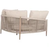 Lauko baldų komplektas Home4You Sofa MEDINA 163,5x135xH71,5cm Smėlio