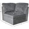 Fotelis Home4You Modulinė sofa „SAMOA“ – 1-vietis kampinis elementas, pilkos spalvos