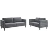 Home4You Dvivietė sofa „STEVENS“, pilka