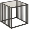 Fotelis Home4You Šoninis staliukas STRINGTON 40x40xH40cm, pilkas