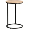 Fotelis Home4You Kavos staliukas HEDVIG D40xH60cm Pelenų/Juoda