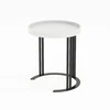 Fotelis Home4You Kavos staliukas KEIRA D40xH45cm Balta