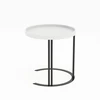 Fotelis Home4You Kavos staliukas KEIRA D50xH50cm Balta