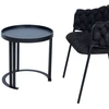 Fotelis Home4You Kavos staliukas KEIRA D50xH50cm Juoda