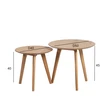 Fotelis Home4You Kavos staliukų rinkinys HELENA 2vnt. D50xH45cm D40xH40cm Ąžuolo