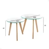 Home4You Kavos staliukų rinkinys HELENA 2vnt. D50xH45cm D40xH40cm