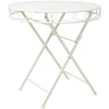 Home4You Stalas SANDY D70xH73cm, senovinis baltas