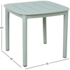 Home4You Staliukas MANGO 45x45xH40cm Žalsvai pilkas plastikas