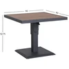 Reguliuojamo auksčio stalas PARKER 90x90xH52-75cm, pilkas