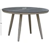 Home4You Lauko stalas SILVA D120xH75cm Pilka/Smėlio spalva