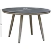 Home4You Lauko stalas SILVA D120xH75cm Pilka/Smėlio spalva