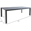 Home4You Table TOMSON 216x100xH73 cm, dark pilkas