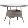 Home4You Stalas TRENTO, D110xA73,5cm, šviesiai pilkas