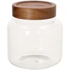 Home4You Stiklinis indas RIVA D13xA14cm 1300ml akacijos medienos su dangteliu