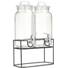 Home4You Stiklinis indas TWIN 2x2,3L, su stoveliu
