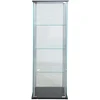 Fotelis Home4You Vitrina AIKO 60x36xH163cm Grūdintas stiklas Juoda