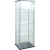 Fotelis Home4You Vitrina AIKO 60x36xH163cm Grūdintas stiklas Juoda