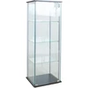 Home4You Vitrina AIKO 60x36xH163cm Grūdintas stiklas Juoda