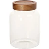 Home4You Stiklinis indelis RIVA D13xH19cm 1930ml akacijos medžio su dangteliu