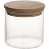 Home4You Bamboo Stiklinis indelis JARA D8,3xA8cm 390ml su bambukiniu dangteliu
