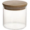 Home4You Bamboo Stiklinis indelis JARA D8,3xA8cm 390ml su bambukiniu dangteliu
