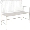Home4You Bench Suoliukas JASMINE 103x50xH93cm, senovinis baltas metalas