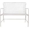 Home4You Bench Suoliukas JASMINE 103x50xH93cm, senovinis baltas metalas