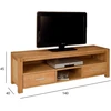 TV staliukas Home4You Televizoriaus stovas CHICAGO NEW su 2 stalčiais, 140x40x45 cm, mediena: ąžuolo lukštas, spalva: natūrali