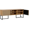 Home4You TV staliukas HAMPTON 160x40xH60cm, melaminas su ąžuolo žieve