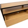 Home4You TV staliukas HEDVIG 120x33xH40cm, uosis/juodas