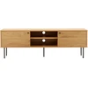 Home4You TV staliukas LINE 150x40xH50cm, melaminas su ąžuolo žieve