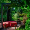 Home4You Lauko pavėsinės užuolaidos Gazebo MIRADOR, Juodos spalvos