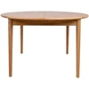 Fotelis Home4You Valgomojo stalas TROYES D100+32xH75cm, ąžuolinis