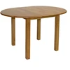 Fotelis Home4You Valgomojo stalas MIX & MATCH, D90+30xH74 cm, spalva: šviesi ąžuolo