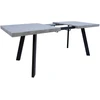 Fotelis Home4You Valgomojo stalas BRIGIT 159/198x84,5xh77cm, betonas