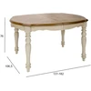 Home4You Valgomojo stalas LILY, 106,5x137-182x76