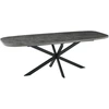 Fotelis Home4You Valgomojo stalas RAMONA 180/220x90xH75cm Pilkas