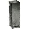 Home4You Vaza ZANA 10x10xH30cm, pilkas stiklas