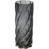 Home4You Vaza LAURO D10xH25cm, pilkas stiklas