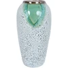 Home4You Keraminė vaza TITAN STONE H32cm, žalia/balta tekstūra