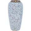 Home4You Vaza „TITAN STONE“, D17 x H32 cm, balta su juodais lašeliais