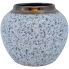 Home4You Vaza „TITAN STONE“, D20 x H18 cm, balta su juodais lašeliais