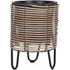 Home4You Gėlių vazonas WICKER D25xH35cm, smėlio-pilka