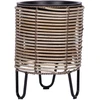 Home4You Gėlių vazonas WICKER D25xH35cm, smėlio-pilka