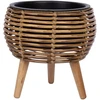 Home4You Vazonas WICKER 28x28xH28cm, šviesiai rudas