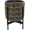 Home4You Sėjamoji WICKER su stovu 30x30xH38cm, šviesiai ruda