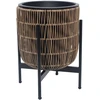 Home4You Sėjamoji WICKER su stovu 30x30xH38cm, šviesiai ruda