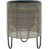 Home4You Gėlių vazonas WICKER D36xH48cm, smėlio-pilka