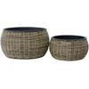 Home4You Gėlių vazonas WICKER D37xH19cm, šviesiai ruda