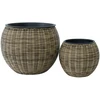 Home4You Gėlių vazonas WICKER D40xH32cm, šviesiai ruda